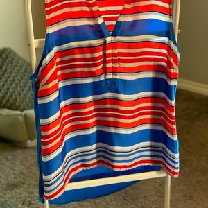 Red, white, and blue sleeveless top